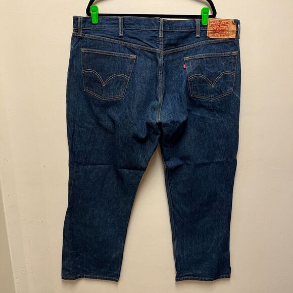 Levis 501 Double XX Straight Blue Button Fly Jeans Mens 48 x 30 See MEas - Picture 2 of 8